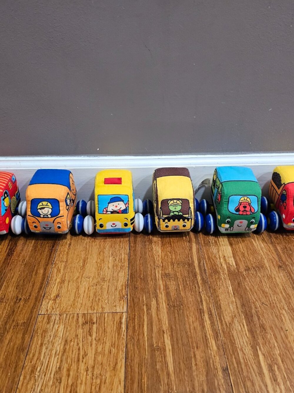 Melissa & Doug Ks Kids Soft Pull Back Vehicles 6 Piece Lot Cars Trucks Baby Toys